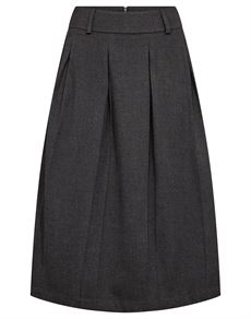 BRUUN & STENGADE NEDERDEL, BS ELKE REGULAR FIT SKIRT, DARK GREY